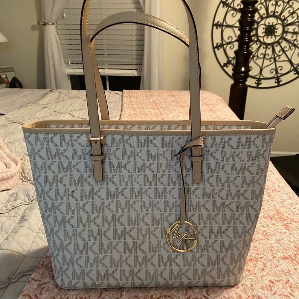 Michael Kors Travel Jet Set tote Vanilla brown